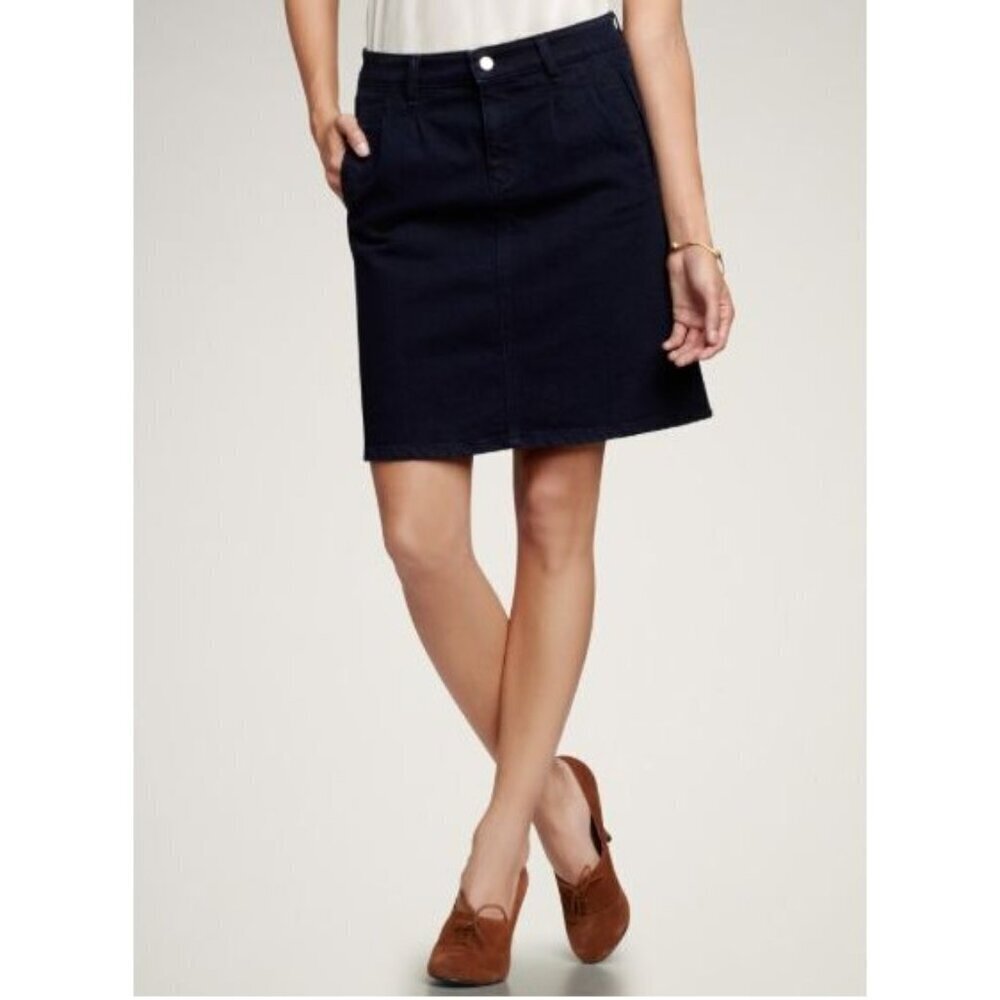 Gap Dark Blue Denim Knee Length Skirt‎ 0